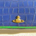 Vivienne Westwood Authentic New Orb genuine leather Trifold long wallet in blue Photo 1