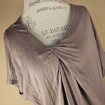 Garnet Hill  Womens‎ Gray Twist Front Dolman Sleeve Dress Large Photo 2