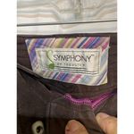 Ladies Brown Riding Breeches With Suede Knee Patches & Pink Logo Detail Photo 7