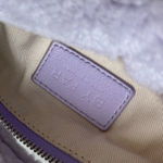 BY FAR Baby Cush Lilac Shearling Chain Strap Shoulder Bag Purple Photo 3