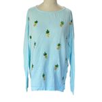 Lilly Pulitzer  Whisper Blue "Caralyn" Sweater with Sequin Pineapples size Medium Photo 1