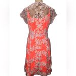 Nanette Lepore NWT Waldorf Girl Sheath Orange Crepe w/Lavender Lace Dress 10 Photo 6