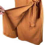 Madewell  Texture & Thread Short Sleeve Side-Tie Dress Women’s L NWT Brown Preppy Photo 6