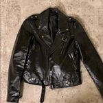 NWOT BLK Denim black vinyl genuine leather jacket Photo 4