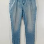 NYDJ Aline Dunes Light Blue Raw Hem Ankle Skinny Jeans Size 14 NWT Slimming Photo 2