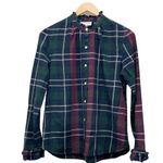 Trovata Birds of Paradis Caroline Ruffle Cuff Blouse Wine Navy Plaid Size Small Blue Photo 1