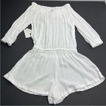 Raisin's  West‎ Coast Off-The-Shoulder Romper Cover-Up Swim Size Medium White NEW Photo 11