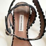 Tabitha Simmons Leticia Perforated Sandals Scalloped Leather Black Women's 38 7 Photo 5