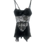 Victoria's Secret ✨Victoria Secret VERY SEXY Wicked Unlined Rose Lace Black Sz XL Apron✨ Photo 7