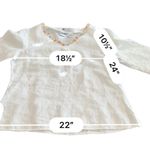Carole Little Irish Linen Blouse size L White Size L Photo 4