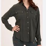 XCVI  NEW Smithsonian Hawthorne Green Button Front Shirt XS Photo 0