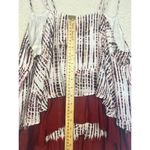 Anthropologie  Olivia Layered Tie Dye Tank Red/White Double Strap Viscose Size Sm Photo 7