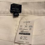 J Crew Factory Mid Rise Flare crop jean stretch seashell white Size 31P NWT Photo 5