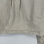 Bershka  Cropped Canvas Jacket Cream Beige Button Front Puff Sleeves Size M Photo 8