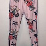 Rue 21 pink floral comfy side striped casual leggings Photo 2