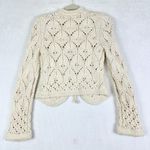 The Limited Vintage Y2K Crochet Knit Sweater Cardigan Size Small Chunky Cream Photo 1