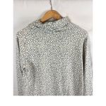 Rene Rofe Sleepwear Leopard Print Cowl Neck Sweatshirt Size Medium Gray Photo 4