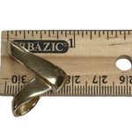 14k 14KT Gold V Initial Slide Yellow Gold Pendant Omega Fancy Photo 7