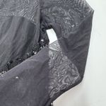 Betsy and Adam Dress Womens Small Black Sheer Mesh Sequin Long Sleeve Cocktail USA Photo 9