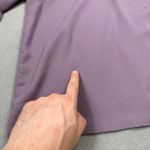 Haute Monde  Blouse Top Small Lavender Ruffle Bell Sleeve Bow Back Black Ribbon Photo 4