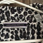 Amanda Smith  Womens 12 Stretch Button Jacket Leopard‎ Short Black Front Pockets Photo 4