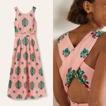 Boden Elsa Back Detail Midi Dress Pink Size 6 Photo 2