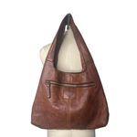 Kompanero Woven Leather Shoulder Bag Brown Cognac Large Boho Artisan Hobo Tote Photo 6