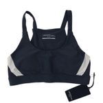 LANSTON Sport Bra Sz XS Gray Side Block Scoop Neck Racerback Sporty Preppy NWT Photo 3