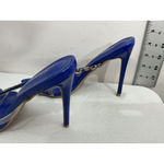 Womans Cape Robin Horizon Stiletto Pumps 8.5 M Blue Rhinestones Strappy Slip On Photo 3
