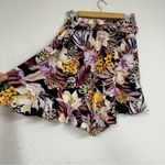 City Chic  Black Pink Tropical Floral Dressy Shorts Womens 18 Tie Waist Flowy Photo 3