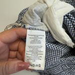 Free People  Pants Womens Large Kate Blue White Gingham Cropped Wide Leg Cotton Photo 5