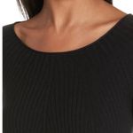 Vince  Black Wool Blend Ribbed Knit Sheath Dress 74% Wool Size XS Photo 2