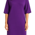 Talbots Sweater Dress Women XL Purple Merino Wool Blend Smart Casual Modern Luxe Photo 0