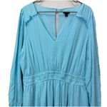 Torrid Baby Blue Gauze Long Sleeve Flare Skater Dress Size 2X Pockets Photo 5