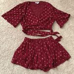 Red Two Piece Outfit Size L Photo 0