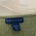 Karen Scott FINAL MARKDOWN  v neck cotton knit sweater xl Photo 2