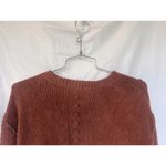 Anthropologie Pilcro Diana Cropped Cable Knit Cardigan Sweater Large Copper Photo 7