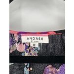Andrée Andree by Unit Dark Romantic Floral Peasant Blouse Size1X Plus Long Sleeve Flowy Photo 3