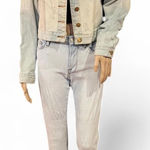 Frame Denim Le Crop Mini Boot in Atwood Wash Light Blue Jeans Size 28 Raw Hem Photo 0