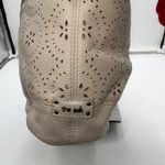 The Sak  Perforated Leather Hobo Shoulder Bag Cream Tassel Zip Pockets Photo 7