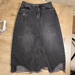 ZARA  denim maxi  skirt gray/black size S Photo 0