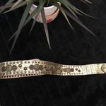 Vera Pelle  Authentic Leather Metal Stone Croc Belt Photo 2