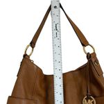 Michael Kors Anita Pebbled Leather Shoulder Bag – Acorn/Camel Photo 9