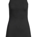 SKIMS  Soot Cotton Rib Black Mini Tank Dress Photo 0