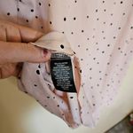 Worthington Size Medium M Light Pink Polka Dot Blouse Career Top Business Photo 4