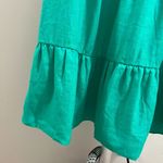 NWOT Boden Linen Aquamarine Green Ruffles Dress Size 10 Knee Length Photo 6