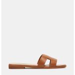 Steve Madden NEW  Hadyn Cognac Sandals Flat Sandal Womens Size 7 Brown Minimalist Photo 2