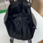 Victoria's Secret black silver sequin striped large tote bag purse zip lined Photo 3