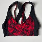Lululemon Sweat Times Bra Carmine True Red Black Women’s Sports Bra Size 6 Photo 2