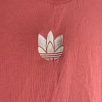 Adidas  Logo Coral Pink Three Stripes Tee Photo 3
